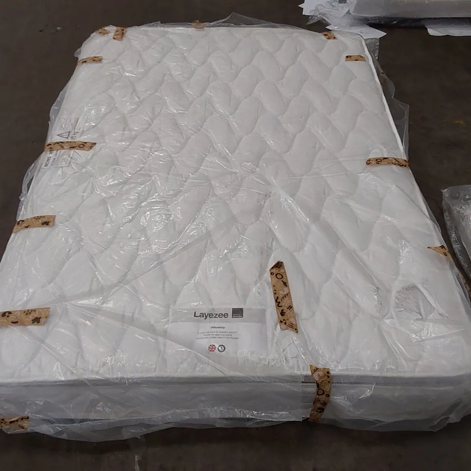 QUALITY BAGGED SILENTNIGHT LAYEZEE PILLOW-TOP OPEN COIL 4'6 MATTRESS 