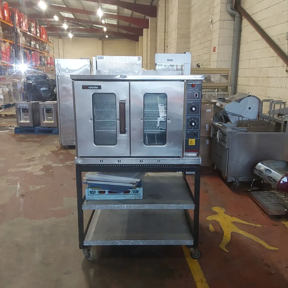 BLUE SEAL TURBOFAN COMMERCIAL ELECTRIC CONVECTION OVEN WITH STAND