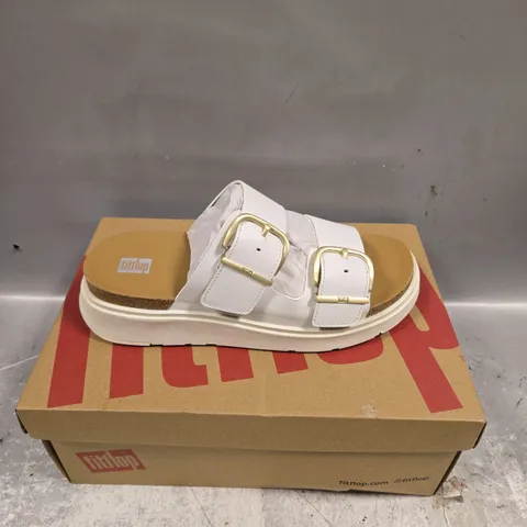 BOXED PAIR OF FITFLOP GEN-FF LEATHER SLIDES - 6