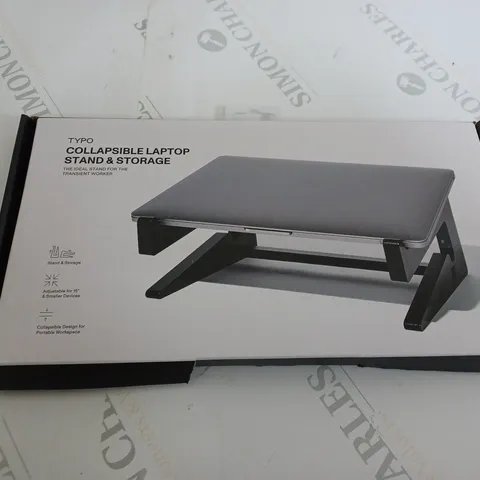 TYPO COLLAPSIBLE LAPTOP STAND AND STORAGE