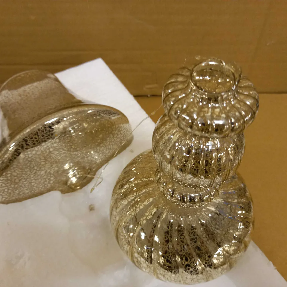 HOME REFLECTIONS PRE-LIT LED MERCURY GLASS LAMP SILVER