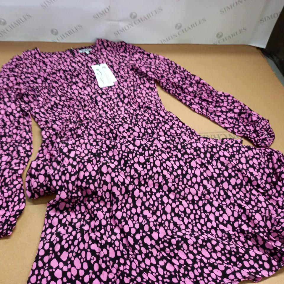 RO&ZO ABSTRACT SPOT PRINT MIDI DRESS - UK 10
