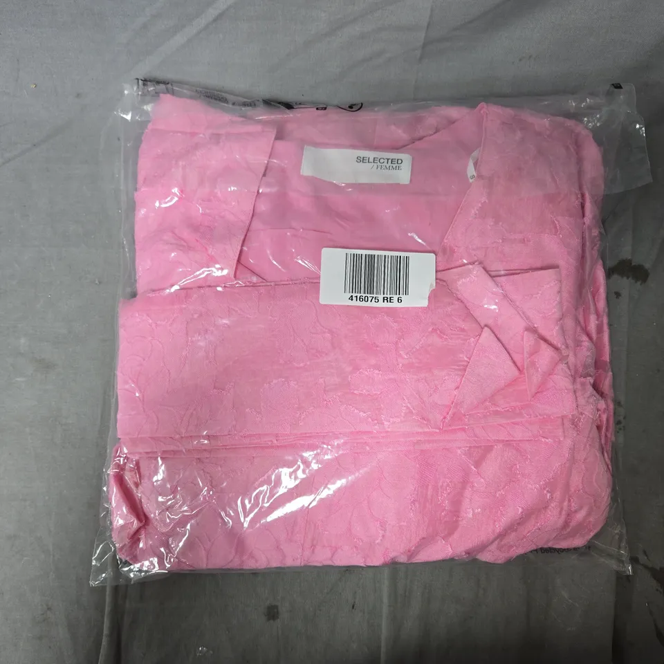 BAGGED SELECTED FEMME PINK 3/4 SLEEVE MIDI DRESS, UK 8 (EU 34) – ROSEBLOOM