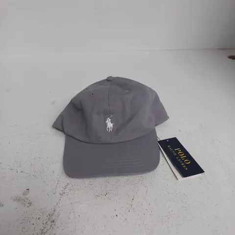 POLO RALPH LAUREN GREY CAP WITH PONY LOGO