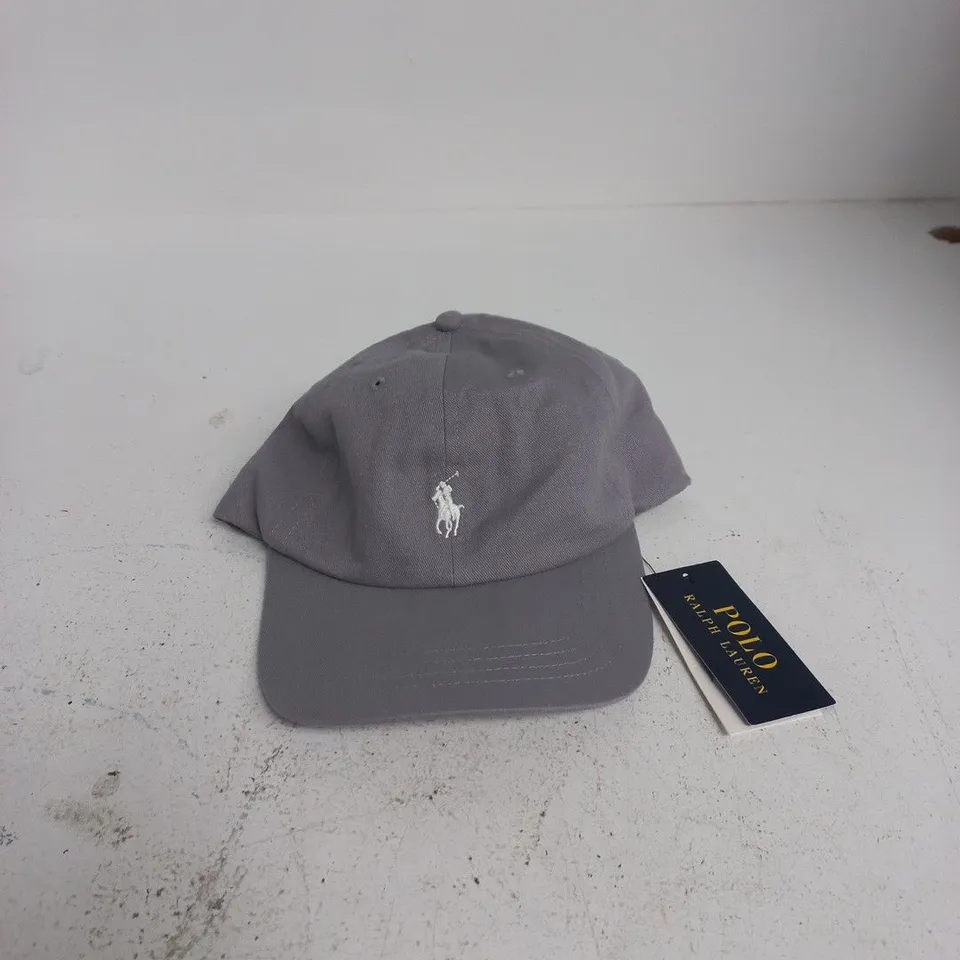 POLO RALPH LAUREN GREY CAP WITH PONY LOGO
