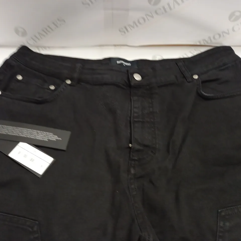 REPRESENT BLACK CARPENTER DENIM JEANS - 36
