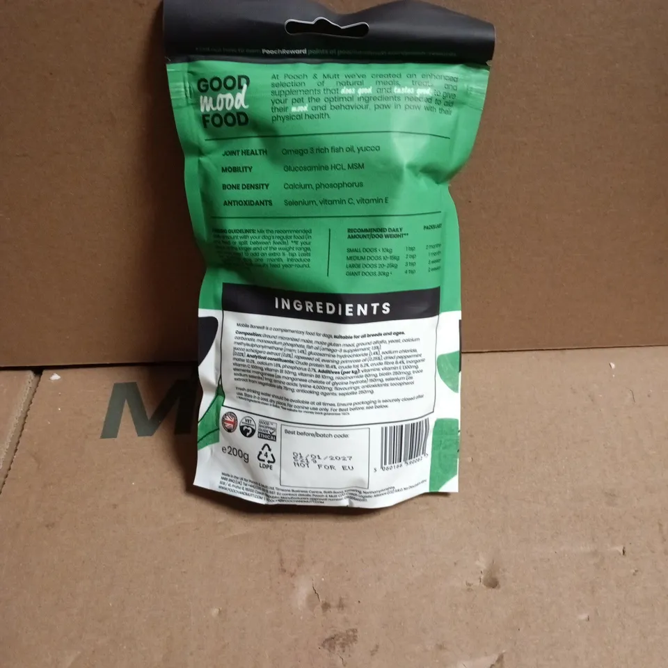POOCH AND MUTT MOBILE BONES JOINT AND BONE SUPPLEMENT 200G FOR DOGS