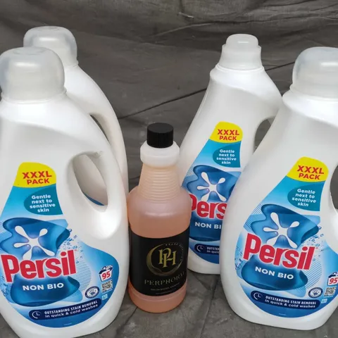 APPROXIMATELY 5 ASSORTED HOUSEHOLD LIQUID PRODUCTS TO INCLUDE PERSIL ON BIO & PERPHORM