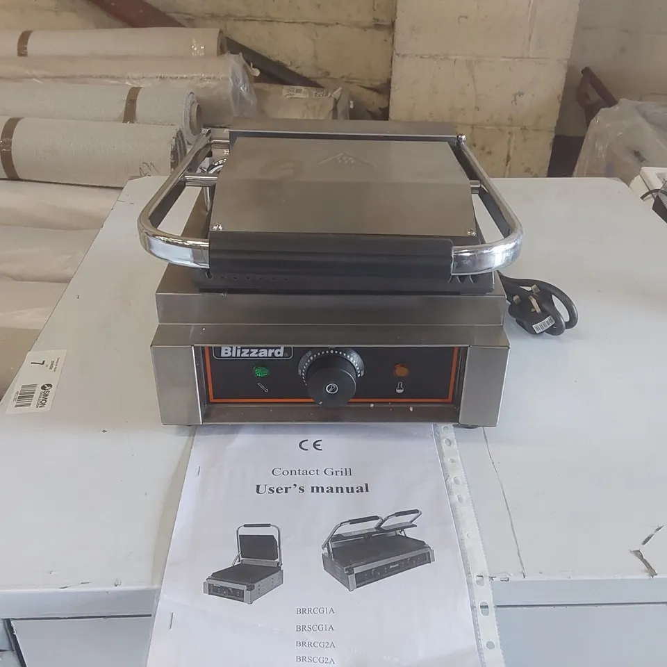 BLIZZARD BRRCG1A COMMERCIAL SINGLE CONTACT PANINI GRILL