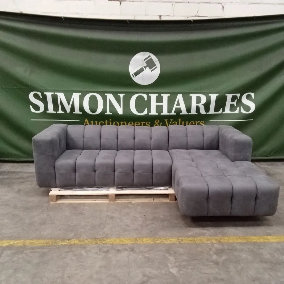 ALUXO TRIBECA MODERN FABRIC CORNER SOFA L SHAPE