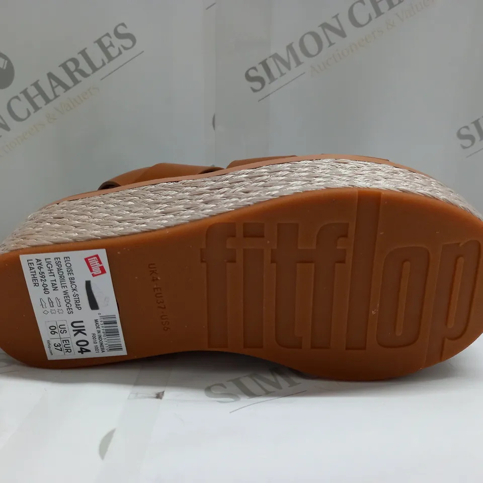 FITFLOP ELOISE BACK STRAP ESPADRILLE WEDGES - UK 4
