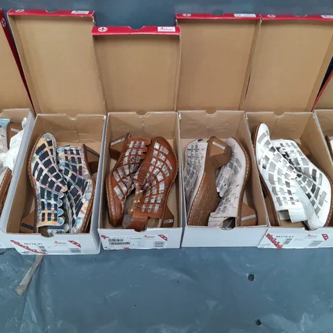 8 BOXED PAIRS OF RIEKER LOW HEEL SHOES IN VARIOUS COLOURS AND SIZES 