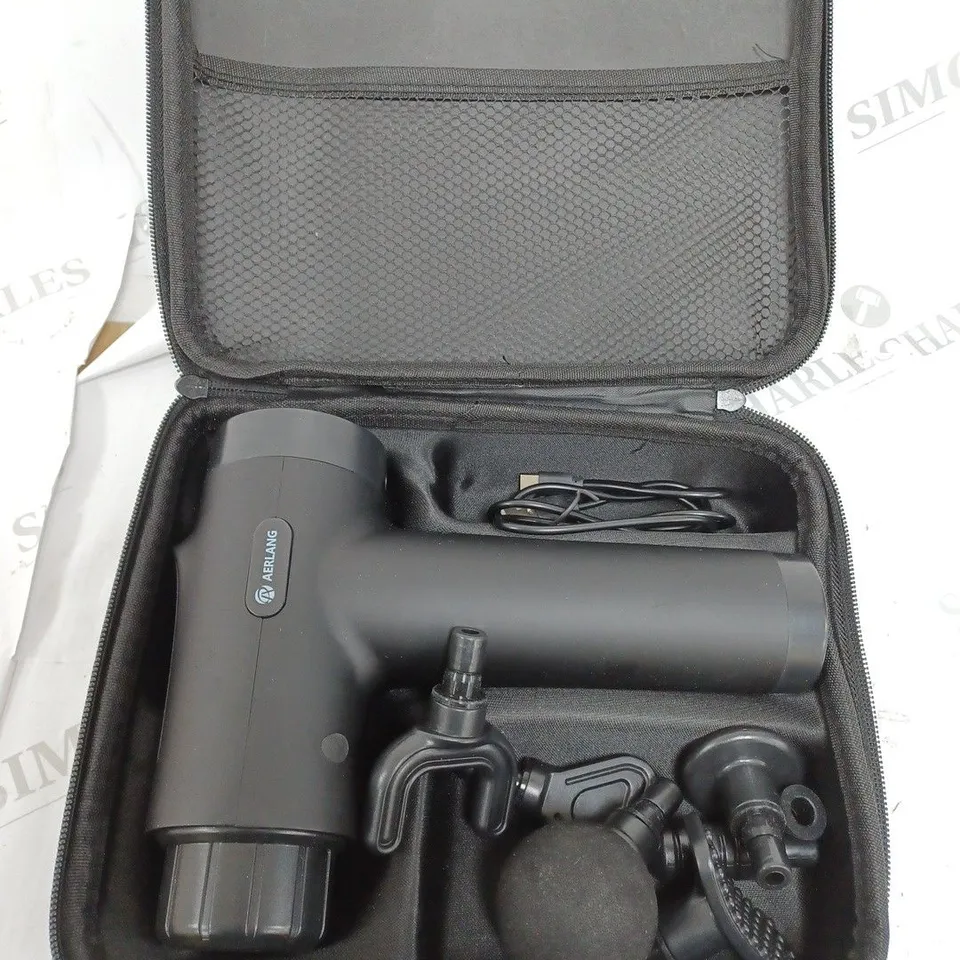BOXED AERLANG MASSGE GUN IN BLACK