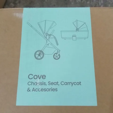 BOXED SILVER CROSS COVE STROLLER AND CARRYCOT