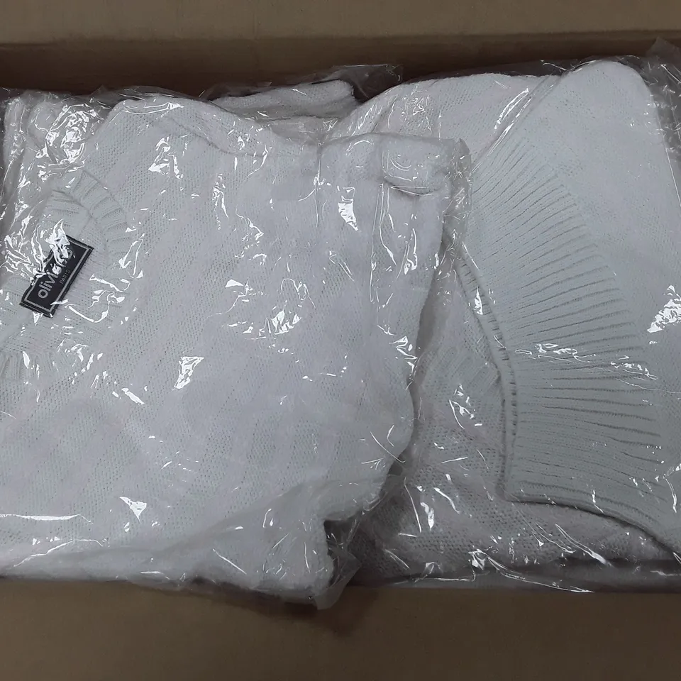 LARGE QUANTITY OF OLIVER B STRIPE KNIT JUMPERS - SIZE UNSPECIFIED 