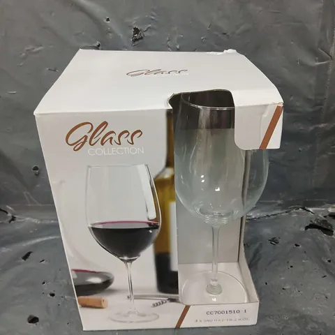 BOXED GLASS COLLECTION 4 X THIN STEM WINE GLASS SET - COLLECTION ONLY 