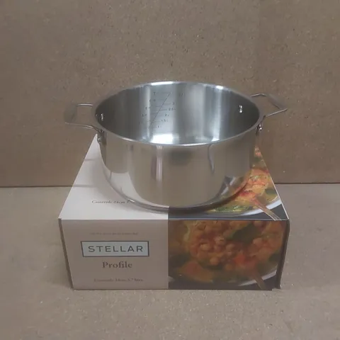 BOXED STELLAR 7000, 24cm STAINLESS STEEL CASSEROLE DISH - NO LID