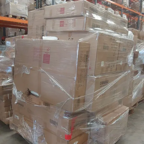 PALLET CONTAINING A VERY LARGE QUANTITY OF ASSORTED DESIGNER FURNITURE PARTS INCLUDING: SIDEBOARD PARTS, BED PARTS, GARDEN FURNITURE PARTS ECT