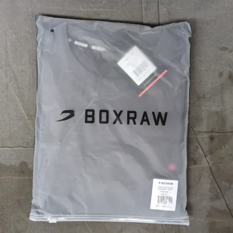 BAGGED BOXRAW WE DON'T PLAY BOXING OVERSIZED T-SHIRT IN GREY/PINK SIZE XL