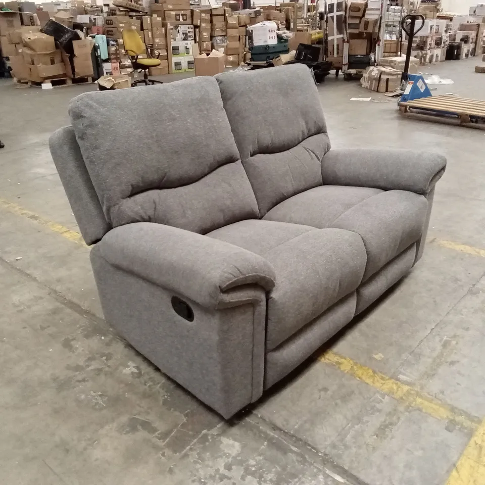 FOSSE 2 SEATER MANUAL RECLINER SOFA - GREY