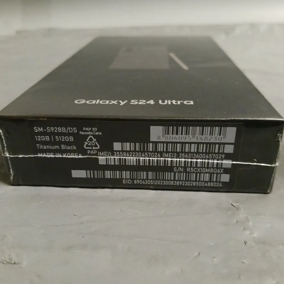 BOXED AND SEALED SAMSUNG GALAXY S24 ULTRA 5G MOBILE PHONE 512GB TITANIUM BLACK