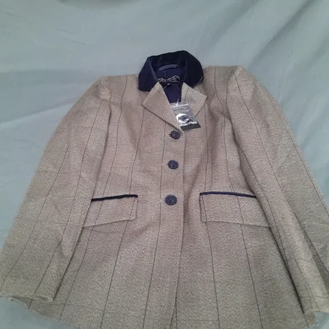 EQUETECH CHILDS FOXBURY DELUXE TWEED RIDING JACKET IN OLIVE SIZE 28