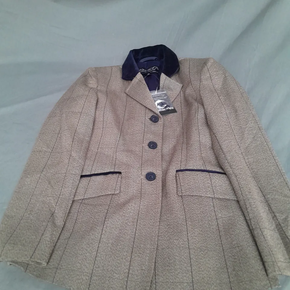 EQUETECH CHILDS FOXBURY DELUXE TWEED RIDING JACKET IN OLIVE SIZE 28