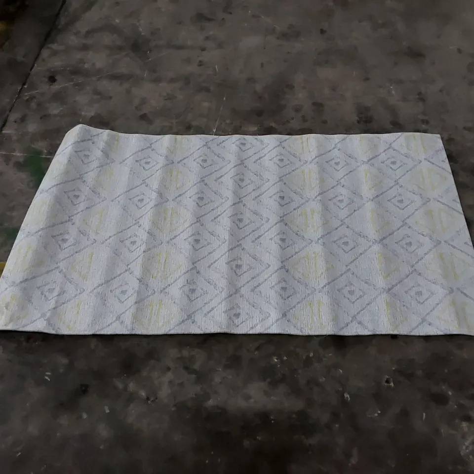 LAMAVOLA LINE RUG YELLOW/GREY // SIZE: 80 X 150cm