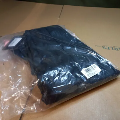 PACKAGED PLT BLACK FAUX LEATHER SPLIT HEM SKINNY TROUSERS - SIZE 10