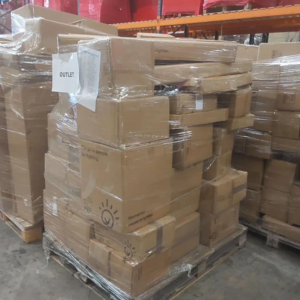 PALLET CONTAINING A VERY LARGE QUANTITY OF HOME LIGHTING PRODUCTS