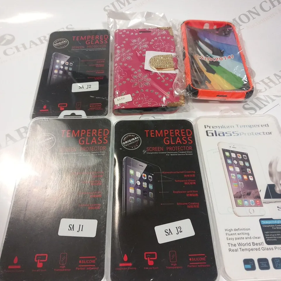 LARGE QUANTITY OF ASSORTED MOBILE PHONE SCREEN PROTECTORS AND CASES