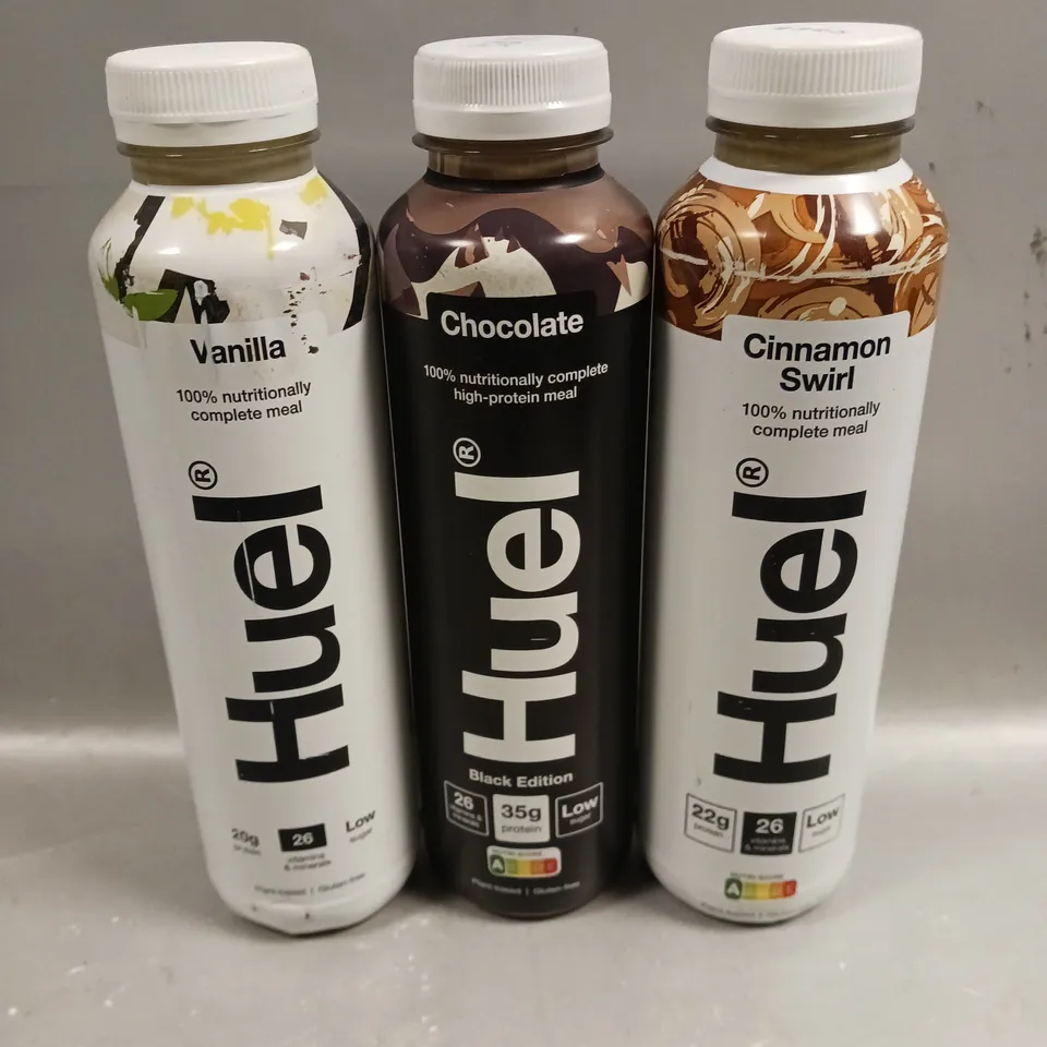 APPROXIMATELY 10 HUEL COMPLETE MEAL DRINKS IN VARIOUS FLAVOURS - COLLECTION ONLY 