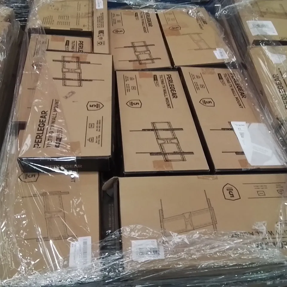 PALLET CONTAINING A LARGE QUANTITY OF WALL MOUNTED BRACKETS
