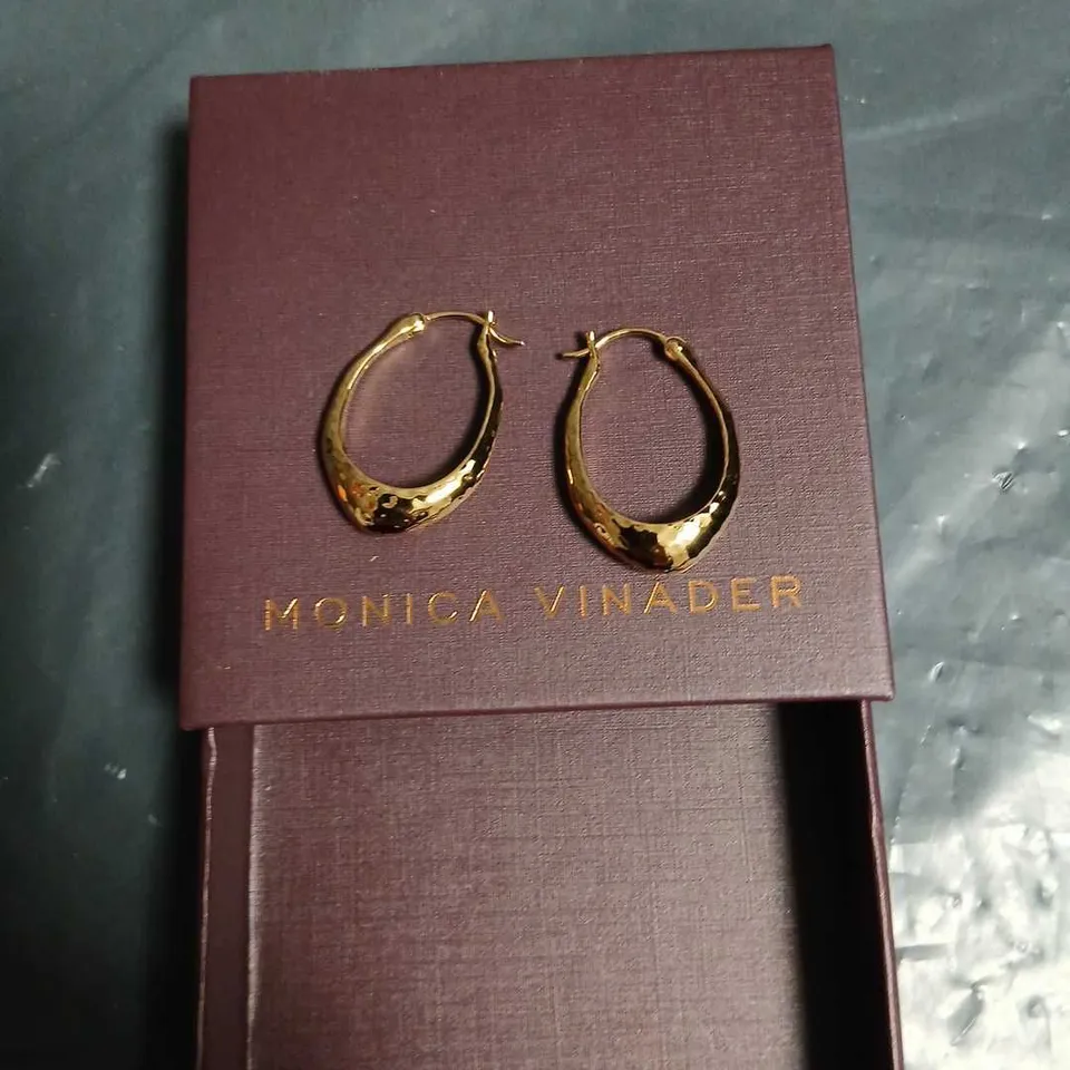 MONICA VINADER GOLD-TONE HOOP EARRINGS 