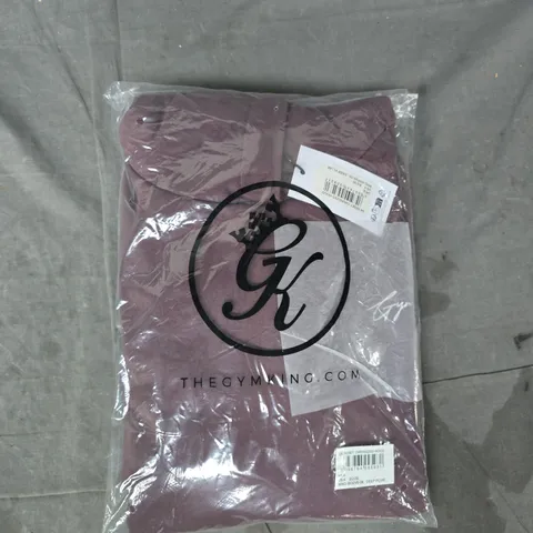 BAGGED THE GYM KING RESET OVERSIZED HOODIE IN DEEP PLUM SIZE UK 8