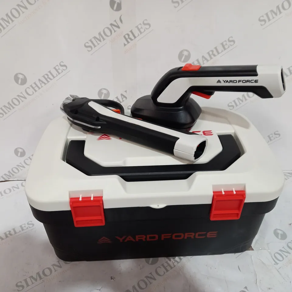BOXED YARD FORCE VITA TOOL BOX W/2 BATTERIES 