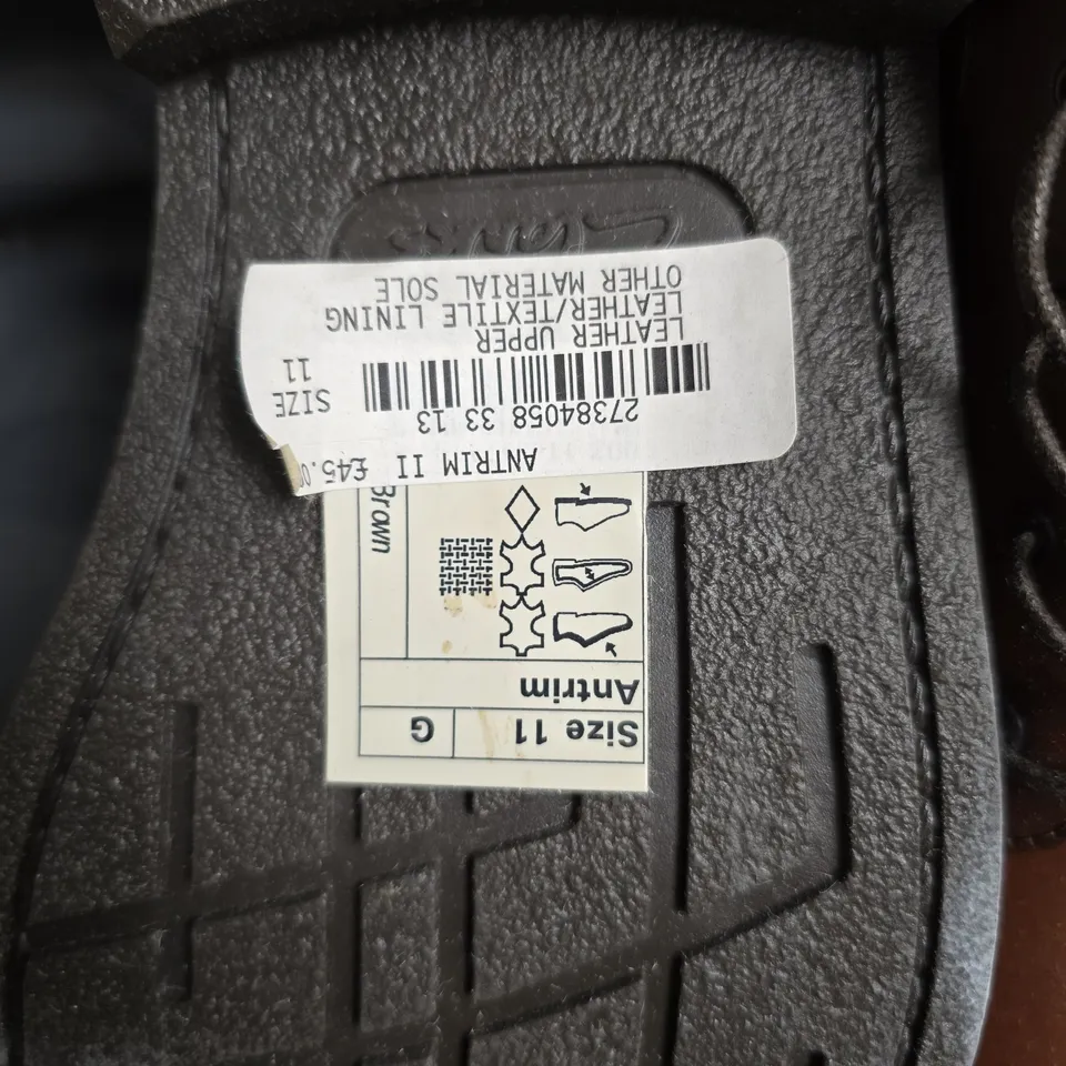 CLARKS MEN'S BROWN LEATHER BOOTS UK 11