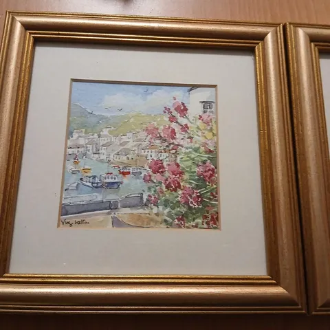 PAIR OF FRAMED COASTAL WATERCOLOUR PRINTS BY VIRGINIA WALTON