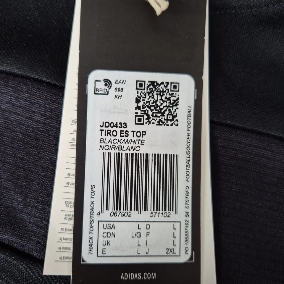 ADIDAS TIRO ES TOP BLACK/WHITE – MEN’S TRAINING TOP, UK L