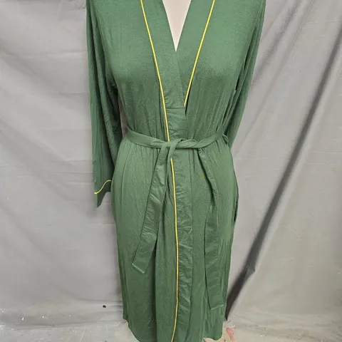 CYBERJAMMIES LONG JERSEY DRESSING GOWN IN OLIVE SIZE 8