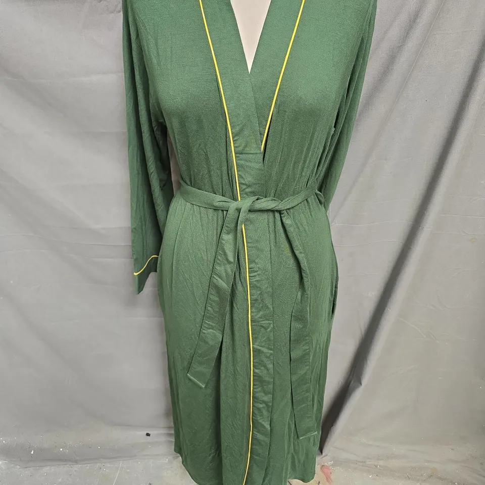 CYBERJAMMIES LONG JERSEY DRESSING GOWN IN OLIVE SIZE 8