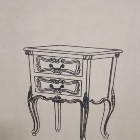 BRAND NEW HOMESDIRECT365 RAPHAEL ANTIQUE FRENCH STYLE WOODEN BEDSIDE CABINET