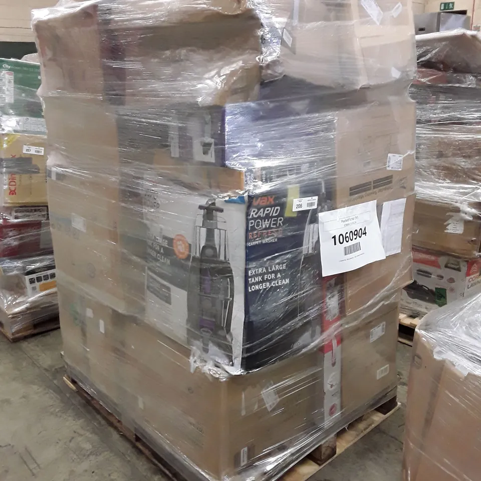PALLET OF APPROXIMATELY 25 UNPROCESSED RAW RETURN HOUSEHOLD AND ELECTRICAL GOODS TO INCLUDE;