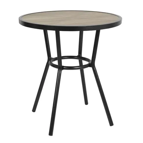 BOXED BOLERO MARSTON ROUND OUTDOOR TABLE BLACK 700MM