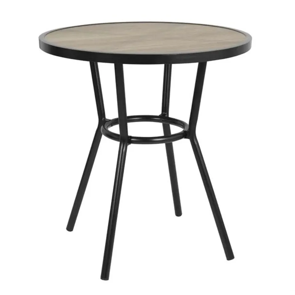 BOXED BOLERO MARSTON ROUND OUTDOOR TABLE BLACK 700MM
