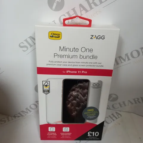 9 MINUTE ONE PREMIUM BUNDLE OF CLEAR CASE AND SELF HEALING SCEEN PROTECTOR FOR IPHONE 11 PRO