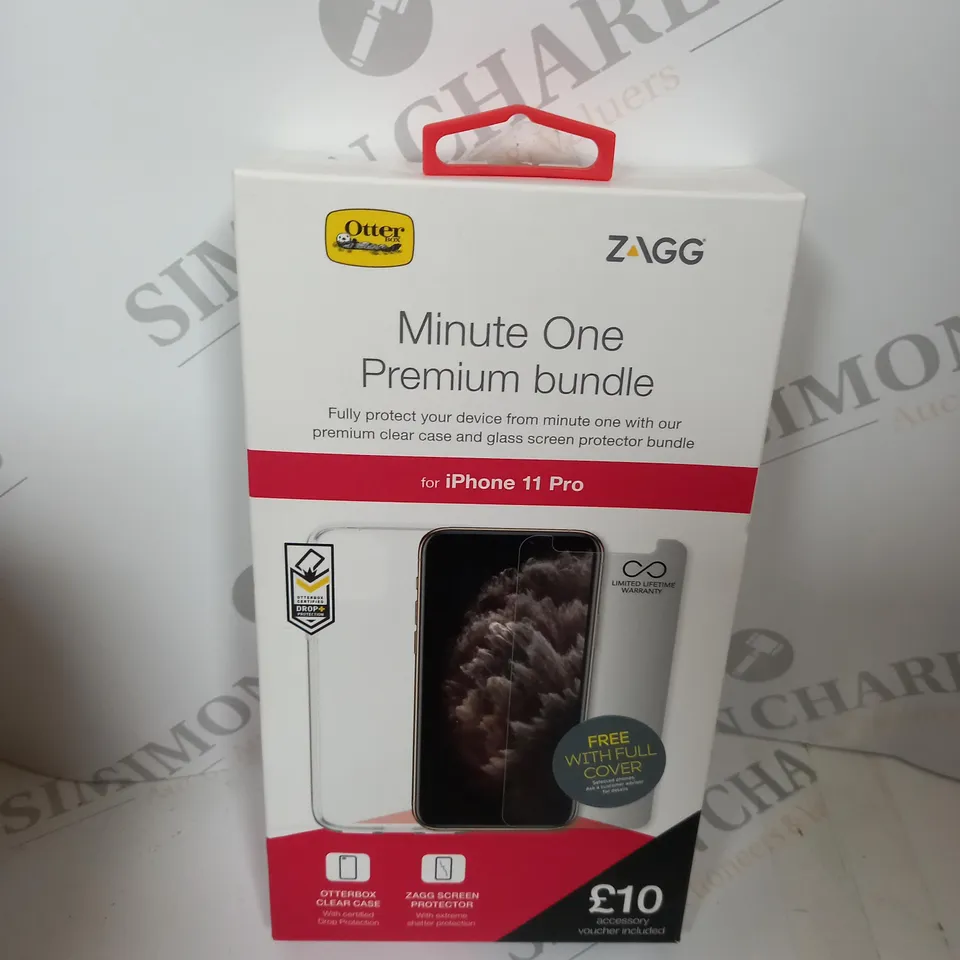 9 MINUTE ONE PREMIUM BUNDLE OF CLEAR CASE AND SELF HEALING SCEEN PROTECTOR FOR IPHONE 11 PRO