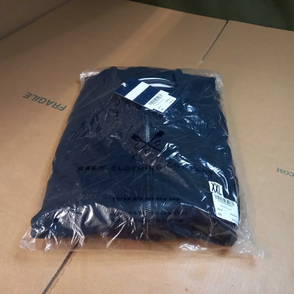 PACKAGED CREW CLOTHING COMPANY NAVY FULL ZIP JACKET - XXL