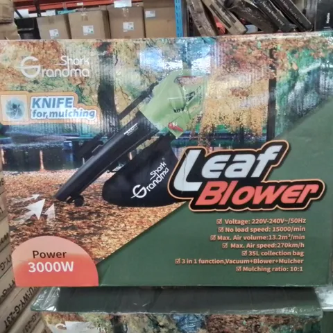 BOXED GRANDMA SHARK 3000W LEAF BLOWER 