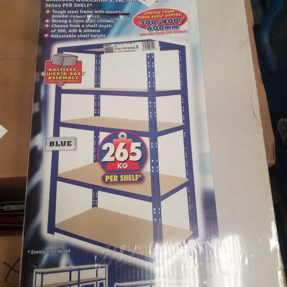 BOXED CLARKE CSM5265/40BL HEAVY DUTY BOLTLESS SHELVING (BLUE)